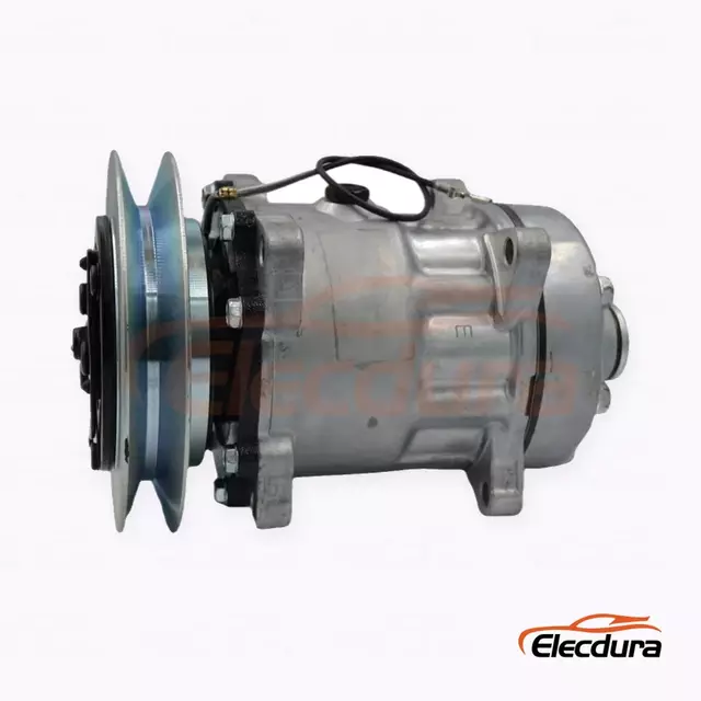 Compresseur A/C robuste 7H15 24V 1C 158 mm pour &eacute;quipement agricole Kubota version 24V