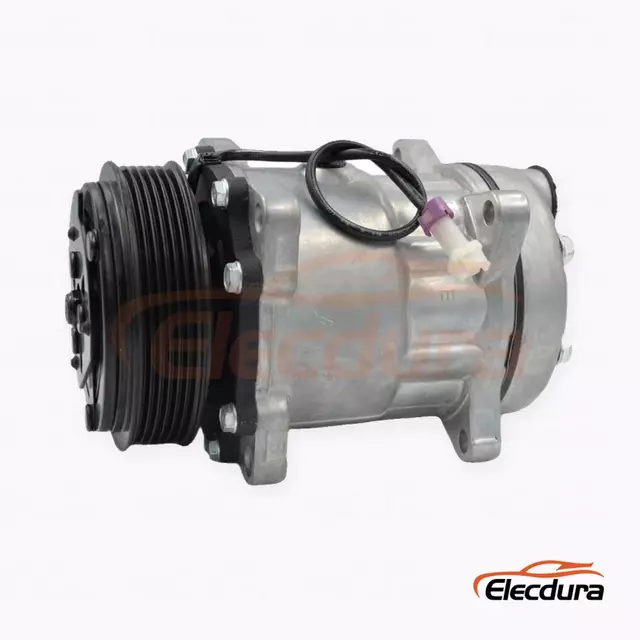 ضاغط مكيف الهواء للخدمة الشاقة 7H15 24V 6PK 119 mm لشاحنة XCMG Hanfeng
