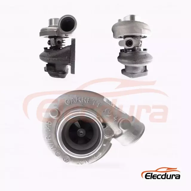 Turbocompresor T250 711857-5002S para Massey Ferguson MF5300: vista frontal del conjunto completo