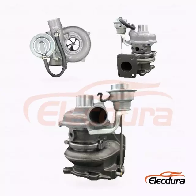 Turbocompressor RHF3 1G934-17011 para motor Kubota V2403 - vista frontal da montagem completa