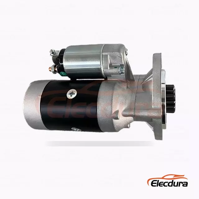 S114-257 มอเตอร์สตาร์ทแบบฮิตาชิ 12V 2.8kW 15 ฟัน มุมมองเทอร์มินัลด้านหลัง