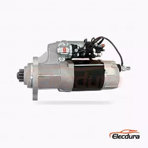10461758 Yanmar 스타터 모터, 12V 3.6kW 12톱니, 전체 측면도