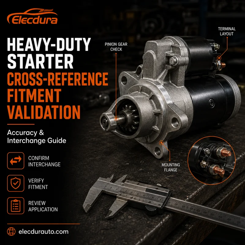 Heavy-Duty Starter Cross-Reference Fitment Validering