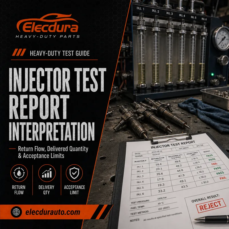 Interpr&eacute;tation du rapport de test d'injecteur diesel&nbsp;: d&eacute;bit de retour, quantit&eacute; livr&eacute;e et limites d'acceptation B2B