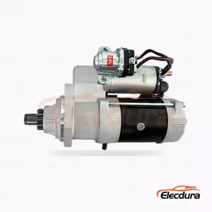 UD18487S 두산 스타터 모터, 24V 4kW 11톱니, 전체 측면도