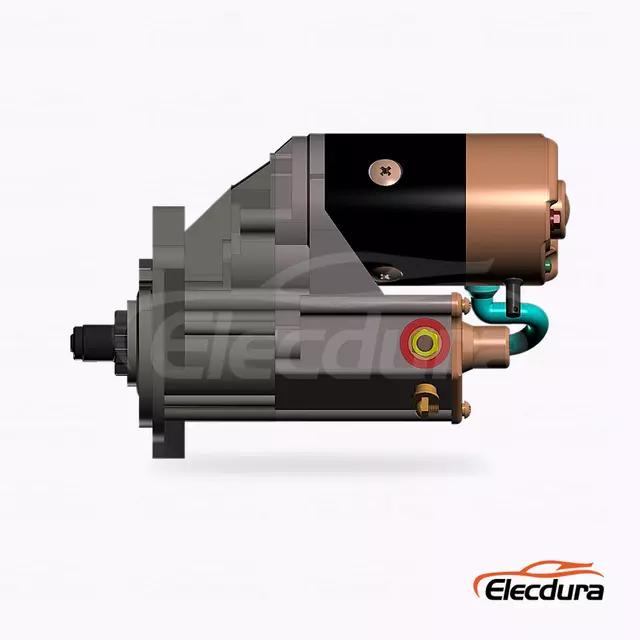 M2T78372 Kobelco Mitsubishi Startmotor grossist, komplett sidovy
