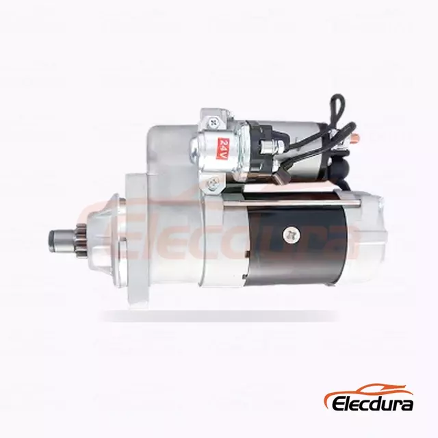3918377 高耐久スターターモーター、24V 5.5kW 10 歯、完全側面図
