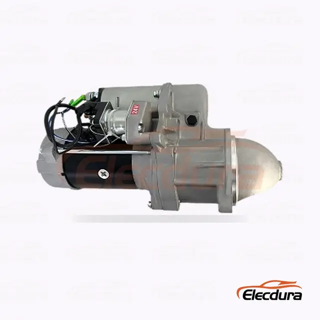 91-28-4026 Hitachi-type startmotor, 24V 5,0kW 9 t&aelig;nder, komplet set fra siden