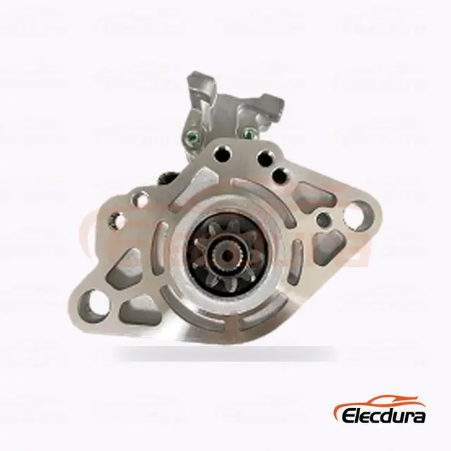 M2T67981 Mitsubishi 4D33 D&eacute;marreur , 24V 3.2 kW 9 dents, vue lat&eacute;rale compl&egrave;te