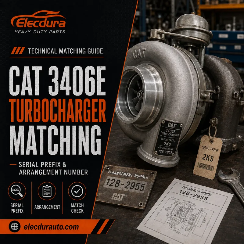 CAT 3406E Turb&oacute;felt&ouml;ltő Egyez&eacute;s a sorozat előtagja &eacute;s az elrendez&eacute;si sz&aacute;m alapj&aacute;n