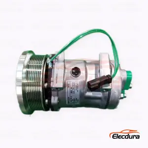 Daewoo DX200-9CN ekskavat&ouml;r i&ccedil;in 7H15 24V 8PK 133 mm ağır hizmet A/C Kompres&ouml;r