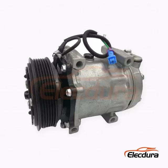 Kompresor A/C Tugas Berat 7H15 24V 6PK 119 mm untuk truk XCMG Hanfeng G7