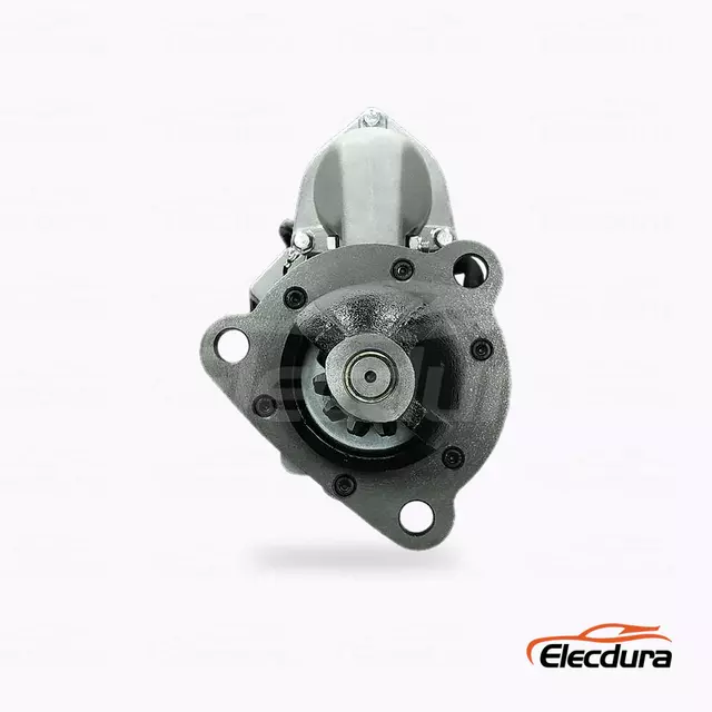 6008138110 Motor de arranque Komatsu PC125-7 al por mayor, vista frontal del extremo de transmisi&oacute;n