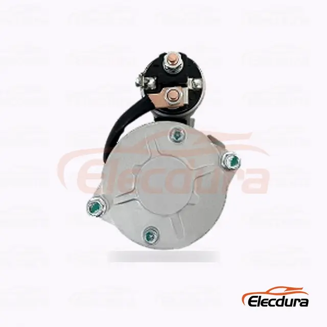 Motor de partida Mitsubishi M8T85671, 24V 3,2kW 9 dentes, vista do terminal traseiro