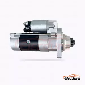 300516-00034A Motor de partida Doosan, 12V 2,7kW 11 dentes, vista lateral completa