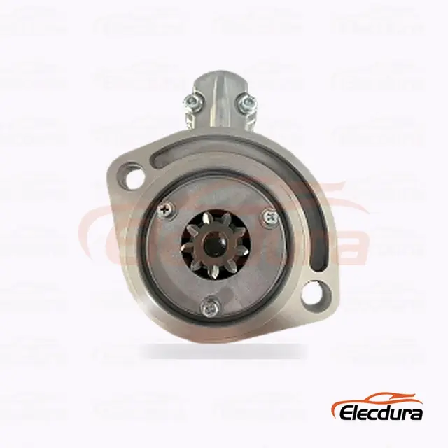 3708010-2B5 Type Hitachi D&eacute;marreur , 12V 2,8 kW 9 dents, vue lat&eacute;rale compl&egrave;te
