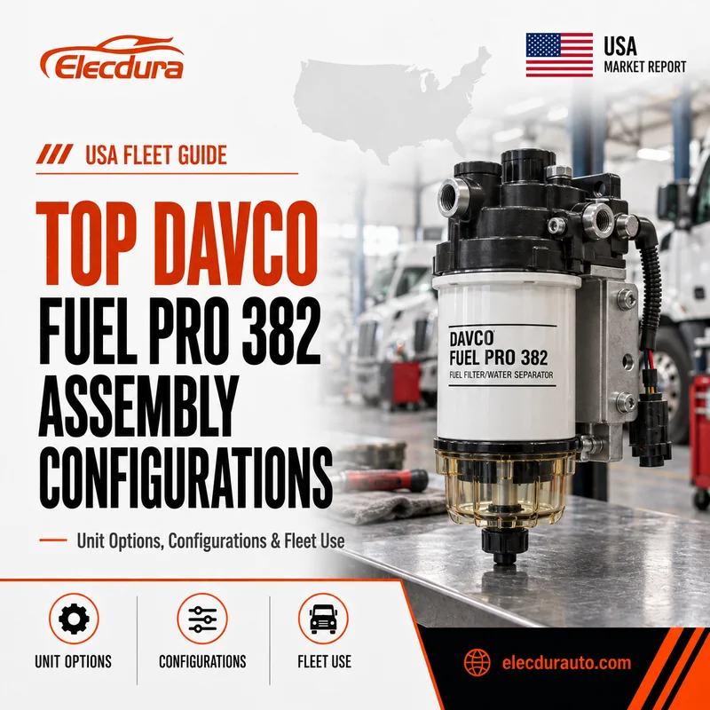 Principais configura&ccedil;&otilde;es de montagem DAVCO Fuel Pro 382 para frotas nos EUA