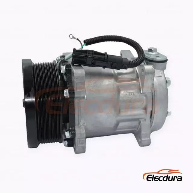 7H15 24V 8PK 119 mm Compressor A/C resistente para caminh&atilde;o Sinotruk HOWO T7H