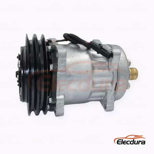 Compresor de aire acondicionado de servicio pesado 7H15 12V A2 152 mm para tractor Case