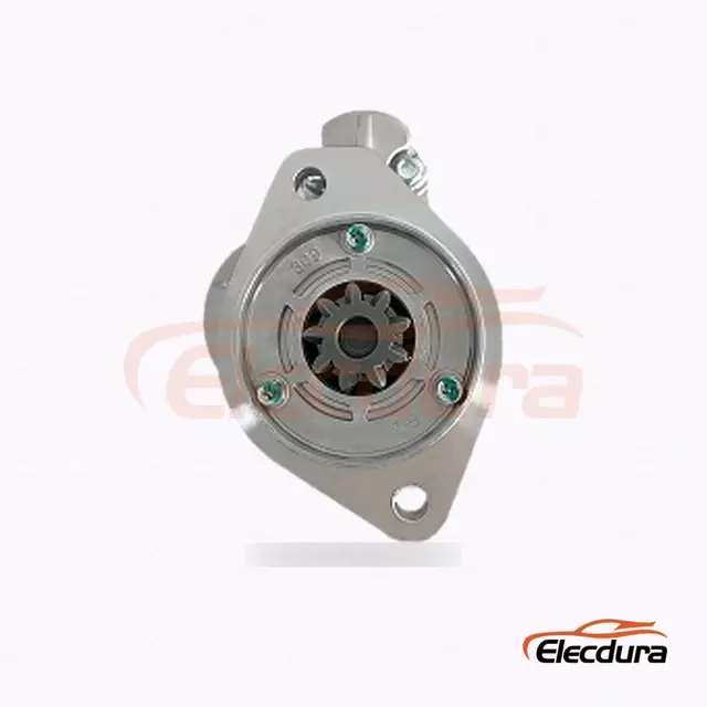 S13104 Start&eacute;r typu Hitachi, 12V 2,0kW, 9 zubů, kompletn&iacute; bočn&iacute; pohled