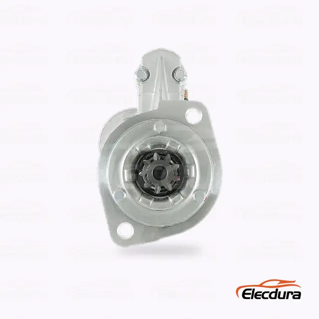 129953-77010 Yanmar 4TNE98 12V 2.8 kW 9T มอเตอร์สตาร์ท ขายส่ง มุมมองด้านหน้าไดรฟ์