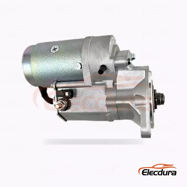 228000-6920 Kompaktn&iacute; spouštěc&iacute; motor rypadla Bobcat, 12 V 2,0 kW, 10 zubů, pohled na zadn&iacute; termin&aacute;l