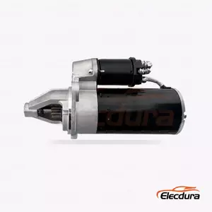 60023708 Motor Starter Tugas Berat, 12V 1,9kW 9 Gigi, Tampak Samping Lengkap