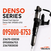095000-6753 injektor diesel rel umum untuk pencocokan HINO J08E OE