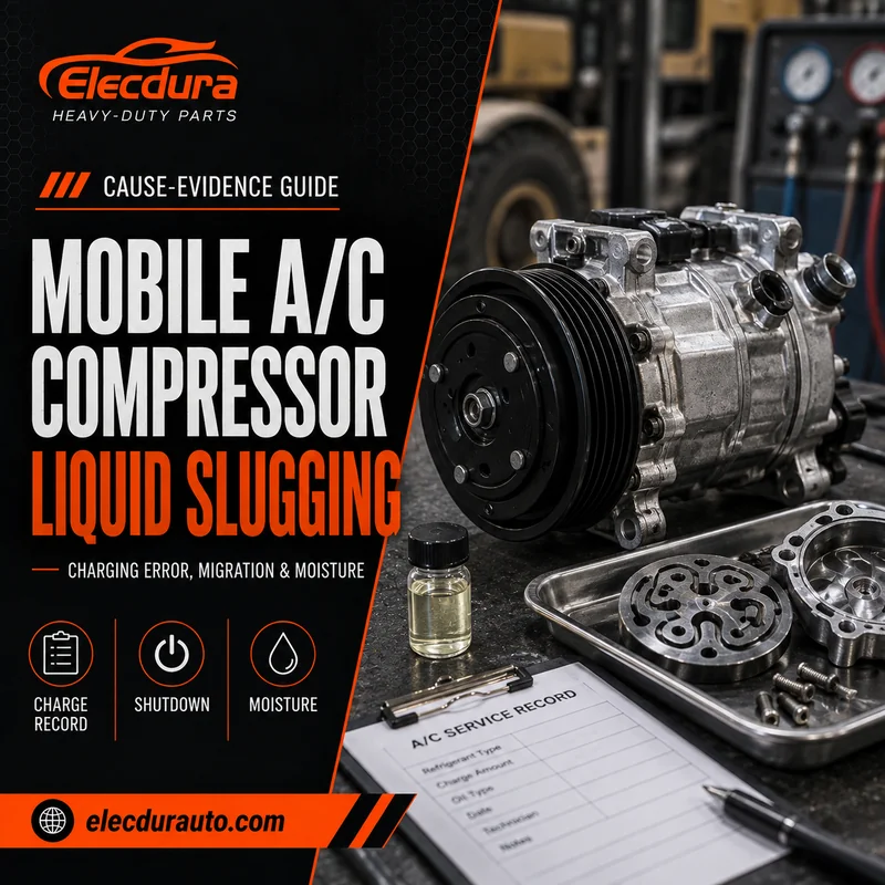 A/C mobile Compresseur Liquid Slugging&nbsp;: erreur de charge, migration et humidit&eacute; s&eacute;par&eacute;es