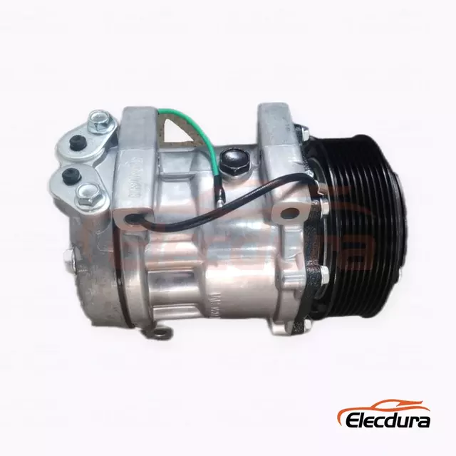 ضاغط مكيف الهواء عالي التحمل 7H13 24V 8PK لحفارة كوبيلكو 8PK لتطبيق المنفذ العلوي