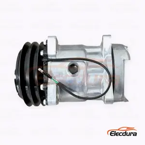 7H15 24V A2 132 mm Schwerlast Klimaanlage Kompressor f&uuml;r FAW Jiefang kleiner J6-LKW mit abgewinkeltem Anschluss