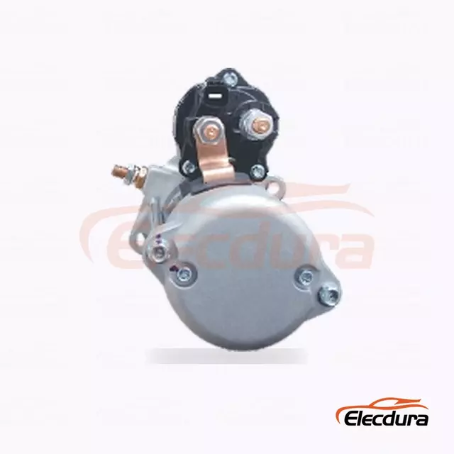 Moteur de d&eacute;marreur CW de type Denso 12 V 3,0 kW &agrave; 10 dents, vue lat&eacute;rale compl&egrave;te