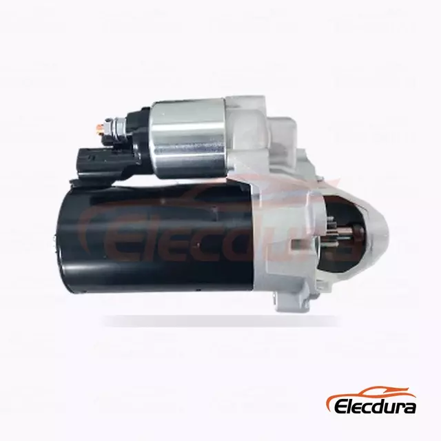 00010DB58E มอเตอร์สตาร์ทสำหรับงานหนัก 12V 2.0kW 9 ฟัน มุมมองขั้วด้านหลัง