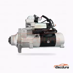 0986026040 Motor de pornire pentru camion MAN TGA, 24V 5,5kW 12 dinți, vedere laterală completă