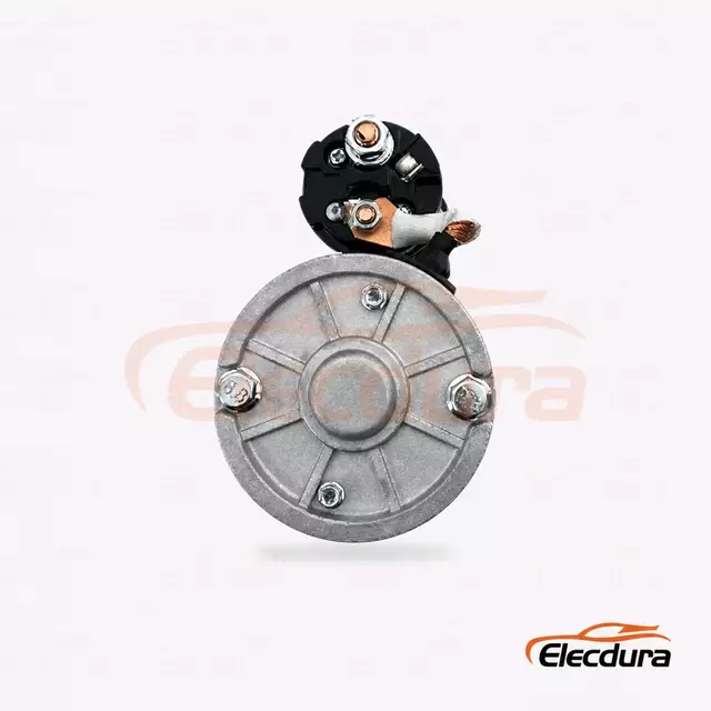 57223708 D&eacute;marreur robuste, 12 V, 1,55 kW, 11 dents, vue du terminal arri&egrave;re