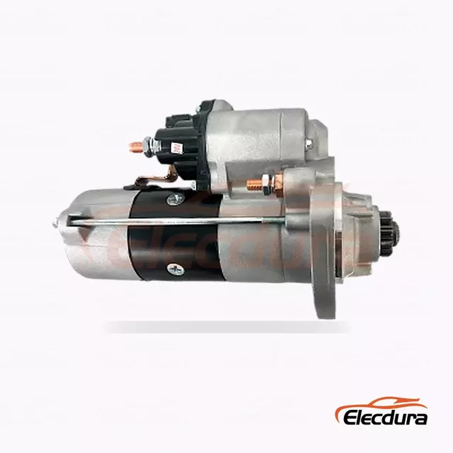 428000-7160 Cummins ISC8.3 og QSL9 motorstartermotor, 24V 7,8kW 10 t&aelig;nder, bagfra terminalvisning