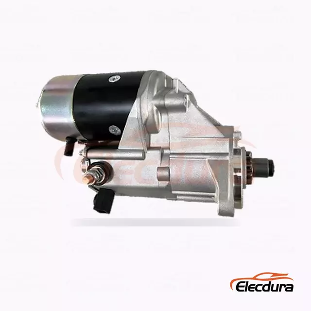 2280001440 Komatsu 4D102 spouštěc&iacute; motor PC60, 24 V 4,5 kW, 11 zubů, pohled na zadn&iacute; termin&aacute;l