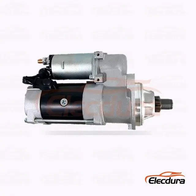 Kraftig 12V 3,3kW 10 t&auml;nder CW Variant A startmotor, komplett sidovy