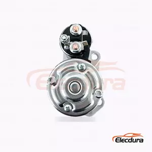 M0T35275 Startovac&iacute; motor Mitsubishi 12V, kompletn&iacute; bočn&iacute; pohled