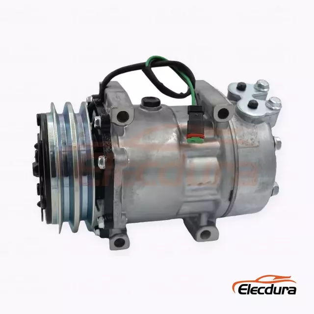 Kompresor A/C Tugas Berat 7H15 24V A2 132 mm untuk truk komersial Scania versi twin-A