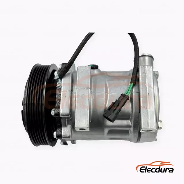 Compresor de aire acondicionado resistente 7H15 24V 6PK 133 mm para cami&oacute;n FAW Jiefang New Hanwei 375