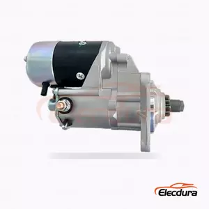 23300-95009 Motor de arranque para equipos de construcci&oacute;n Kobelco, 24 V, 4,5 kW, 11 dientes, vista lateral completa