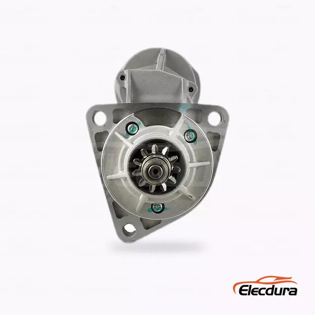 231503113 Doosan jeř&aacute;bov&yacute; startovac&iacute; motor B2B nap&aacute;jen&iacute; 24V, předn&iacute; pohled na hnac&iacute; konec