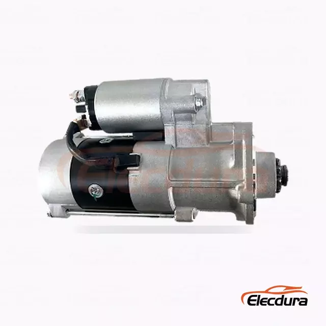 D&eacute;marreur Kubota M8T70971, 12 V, 2,2 kW, 9 dents, vue du terminal arri&egrave;re