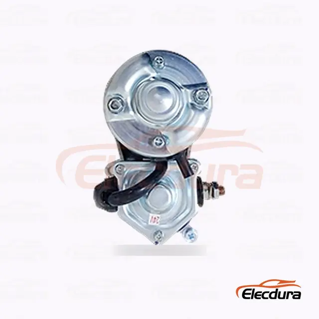 128000-9960 startovac&iacute; motor Komatsu, 12V 2,5kW 11 zubů, pohled na zadn&iacute; termin&aacute;l