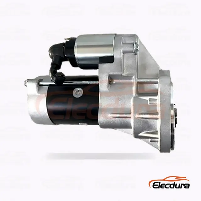 3708010-2B5 Type Hitachi D&eacute;marreur , 12V 2,8 kW 9 dents, vue du terminal arri&egrave;re