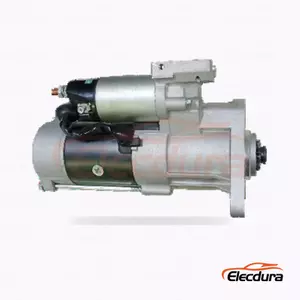 36100-45500 Motor de partida para equipamentos pesados ​​Hyundai e Kia, 24 V 5,0 kW 9 dentes, vista lateral completa