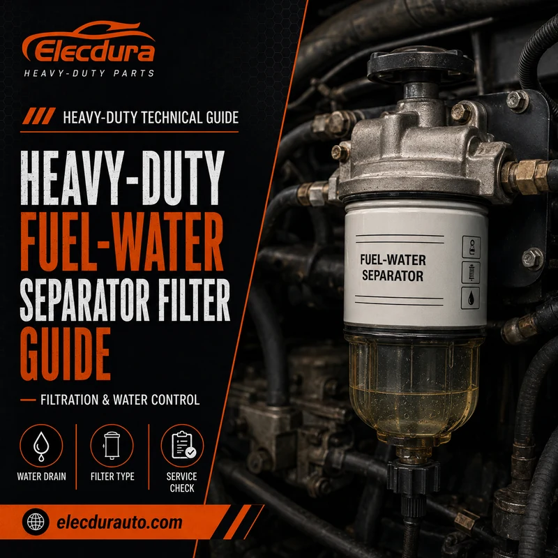 Robuust brandstof-waterafscheiderfilter: coalescentie, WIF-sensor en aftapklepregeling