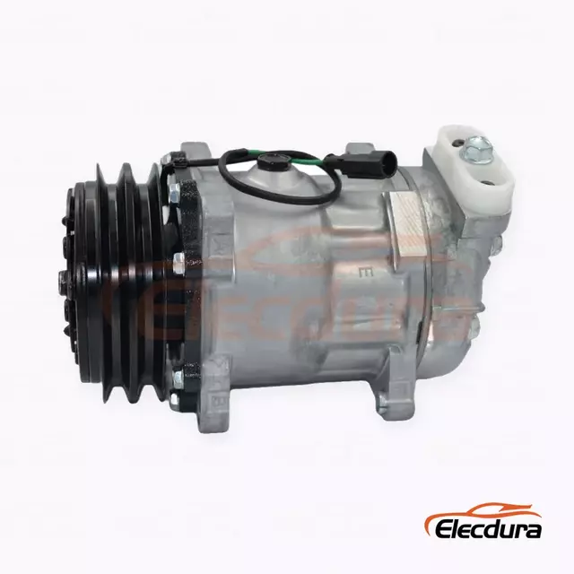 Compresor de aire acondicionado de alta resistencia 7H15 24V A2 125 mm para la versi&oacute;n de cami&oacute;n Sinotruk Wangpai twin-A
