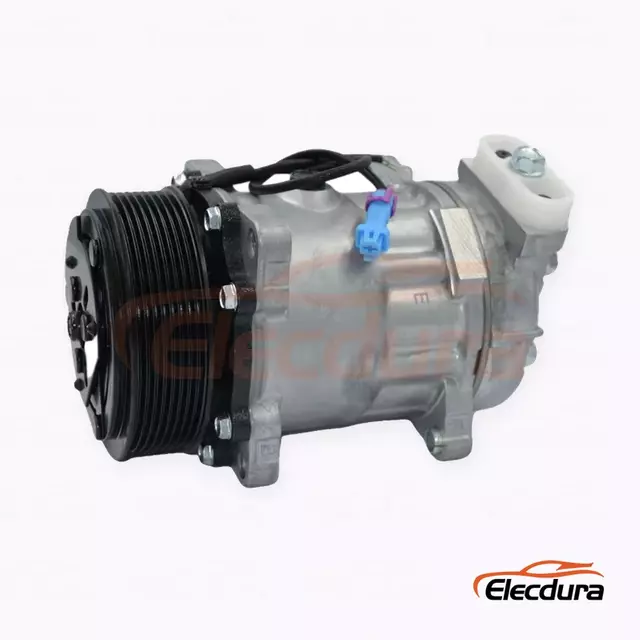 Compressor A/C resistente 7H15 24V 8PK 119 mm para caminh&atilde;o Shacman Delong 3000